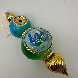 2020 Patricia Breen Stellaire Peacock Extraordinaire 8" Ornament Neiman Marcus